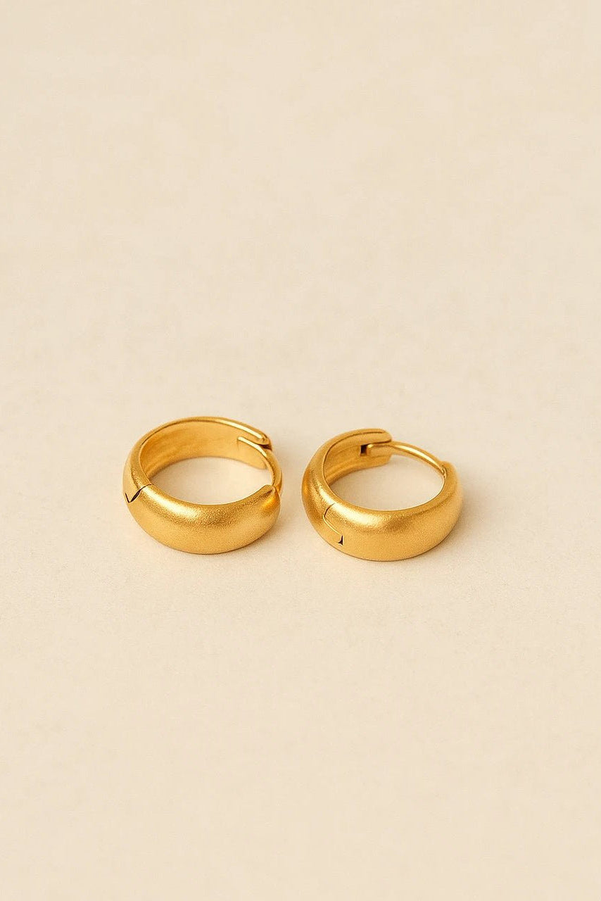 Argollas plata 925 bañadas en oro - ZAFFI joyas