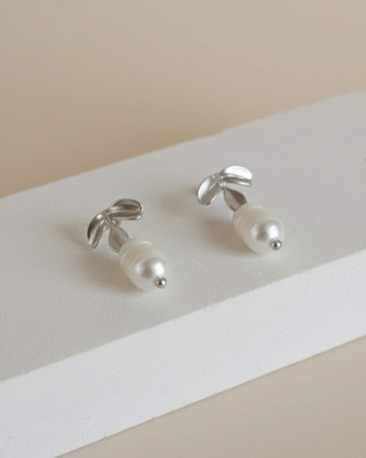 Aros Brote plata - ZAFFI joyas