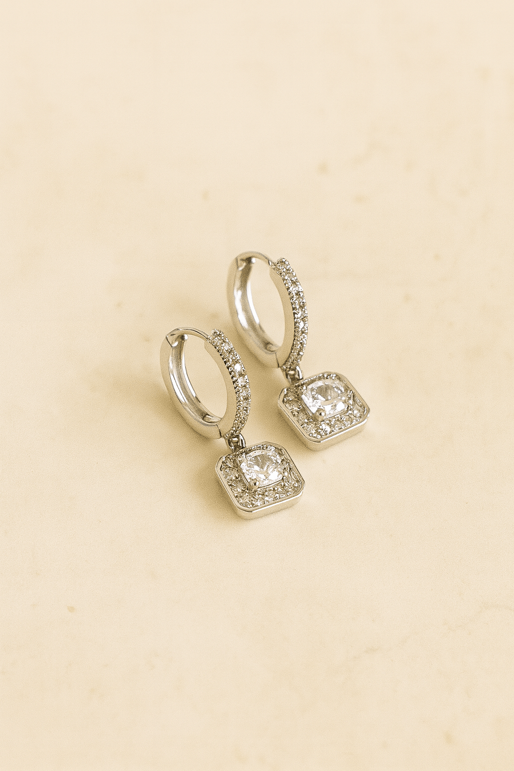 Aros Circón Cuadrado S - ZAFFI joyas