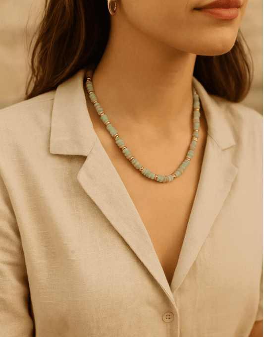 Collar Ayax Calipso Verde - ZAFFI joyas