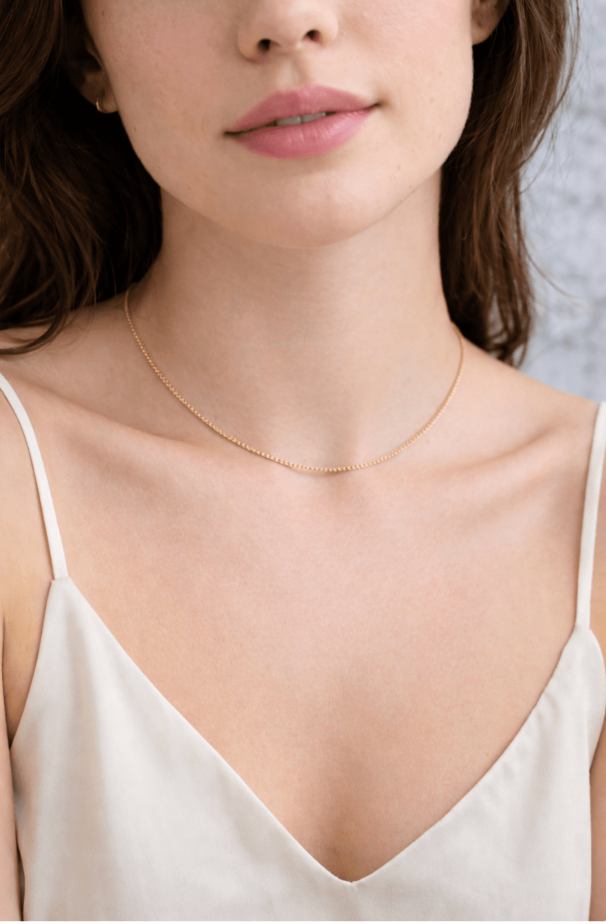 Collar Cadena mostasillas Oro - ZAFFI joyas