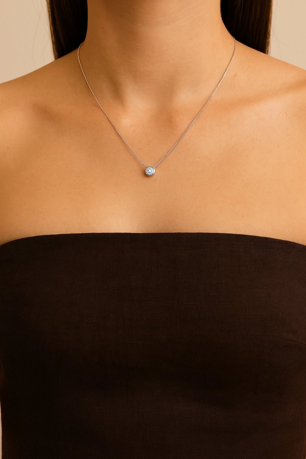 Collar Punto de luz Plata - ZAFFI joyas