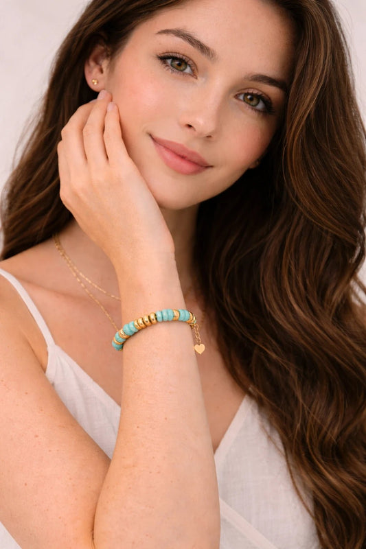 Pulsera AyaxCalipso Dorada y blanco - ZAFFI joyas