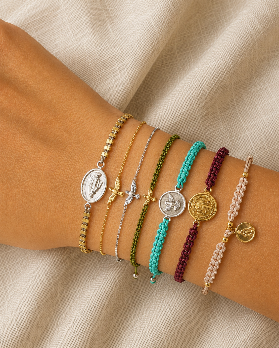 Pulsera tejida Espíritu Santo