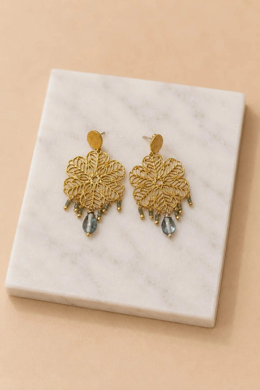 Aros Granada baño oro - ZAFFI joyas