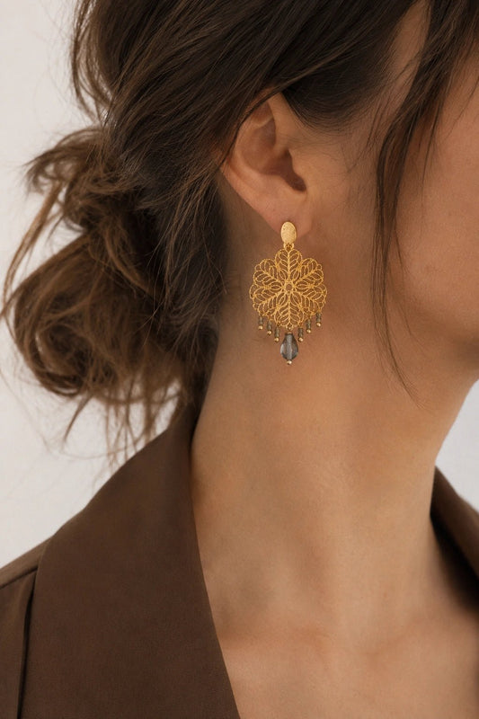 Aros Granada baño oro - ZAFFI joyas