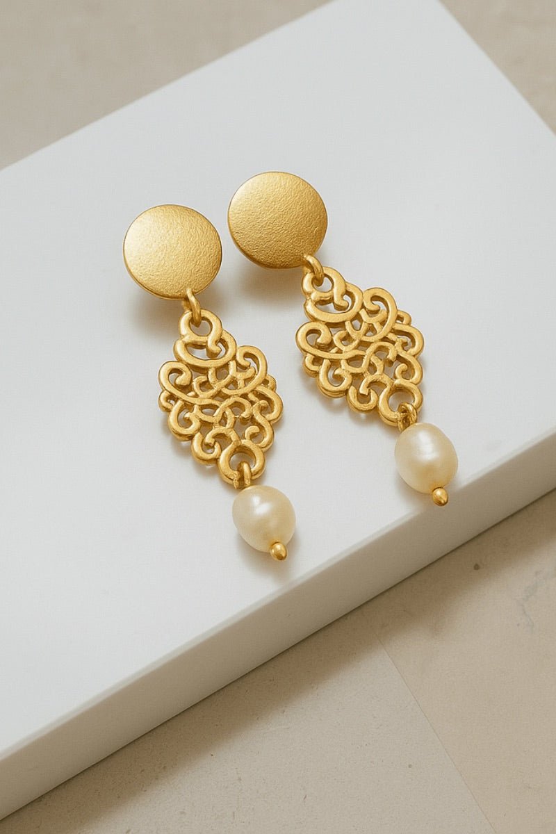 Aros Niobe Perla - ZAFFI joyas