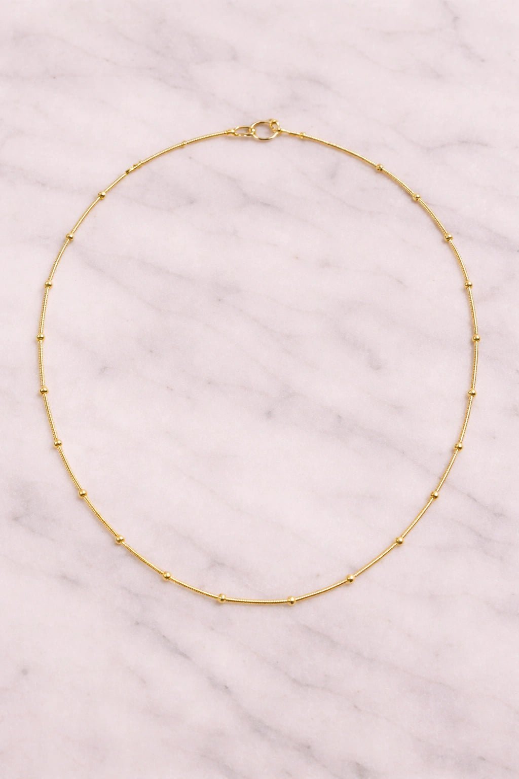 Collar Cadena y cuencas Oro - ZAFFI joyas