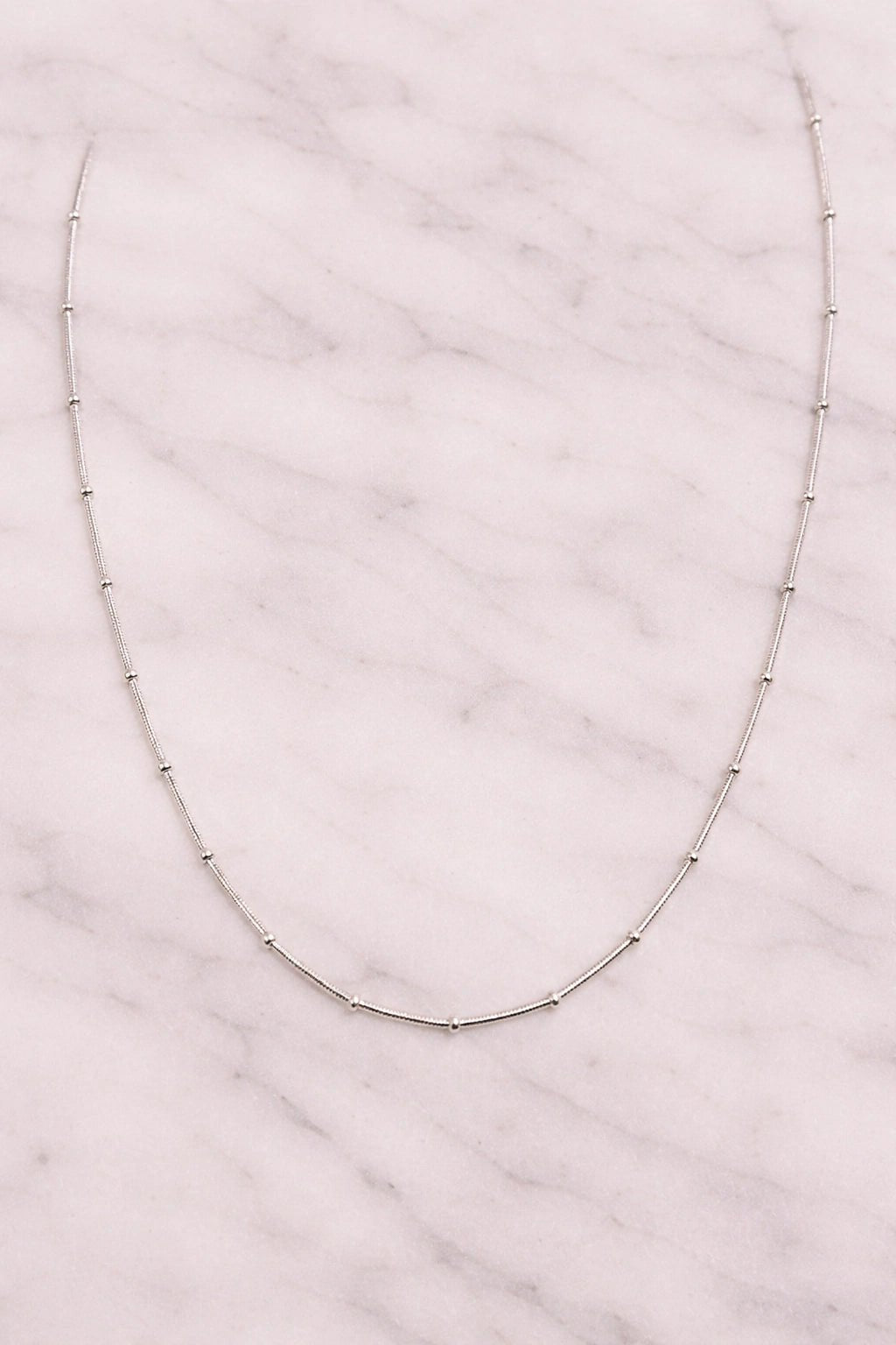 Collar Cadena y cuencas Plata - ZAFFI joyas