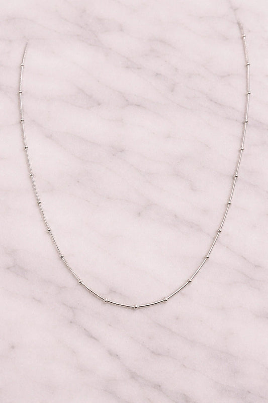 Collar Cadena y cuencas Plata - ZAFFI joyas