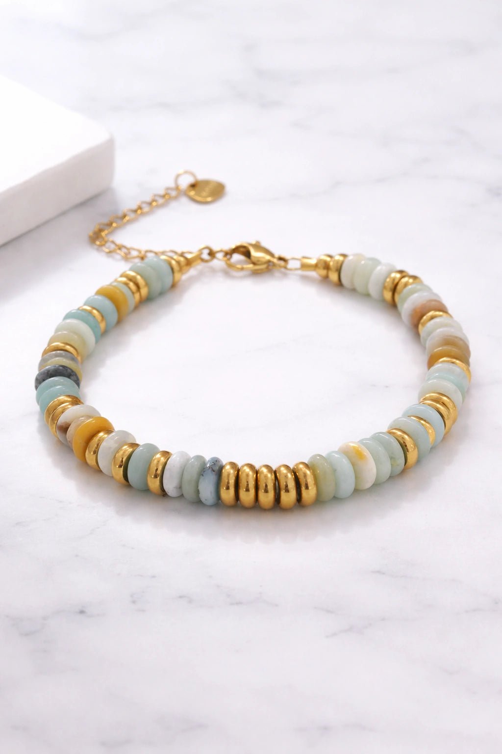 Pulsera Ayax Blanca Dorada - ZAFFI joyas